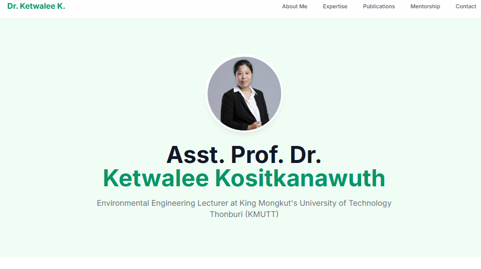 Screenshot of the new, modern and clean professional website.